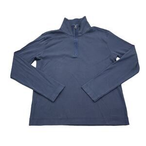 Hugo Boss Sweater Womens L Blue Long Sleeve Chest Zipper Pullover Outwear